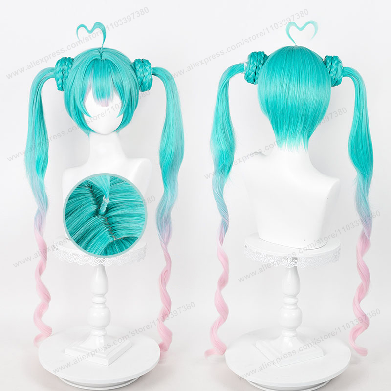 Anime Cosplay Blue Hair - Anime Miku Fashion sottoculture 100cm lungo