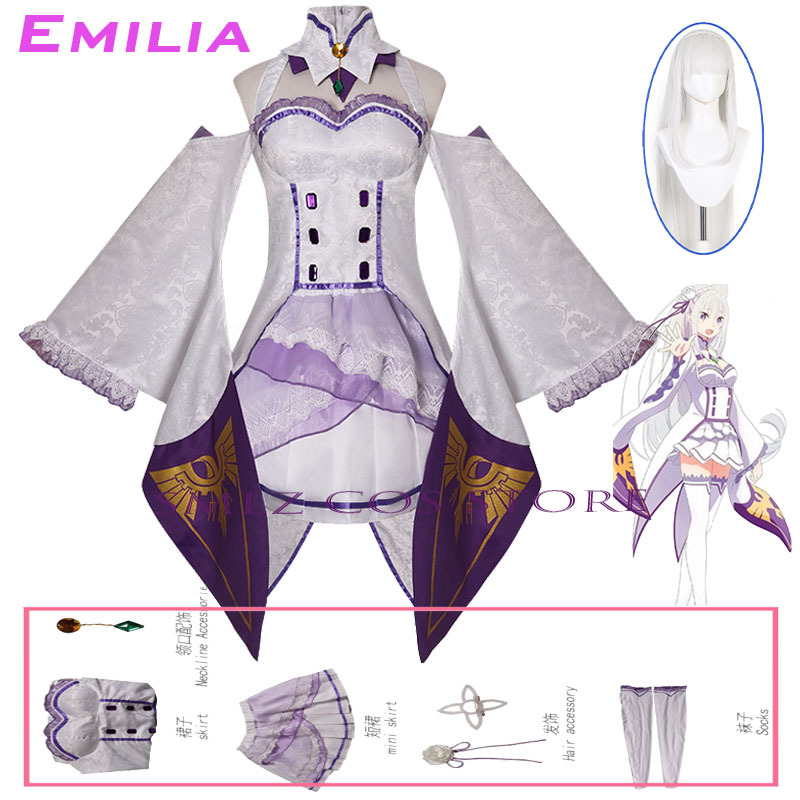 Costume Cosplay di Emilia da R - Anime Cosplay Ladies recensione e prezzo